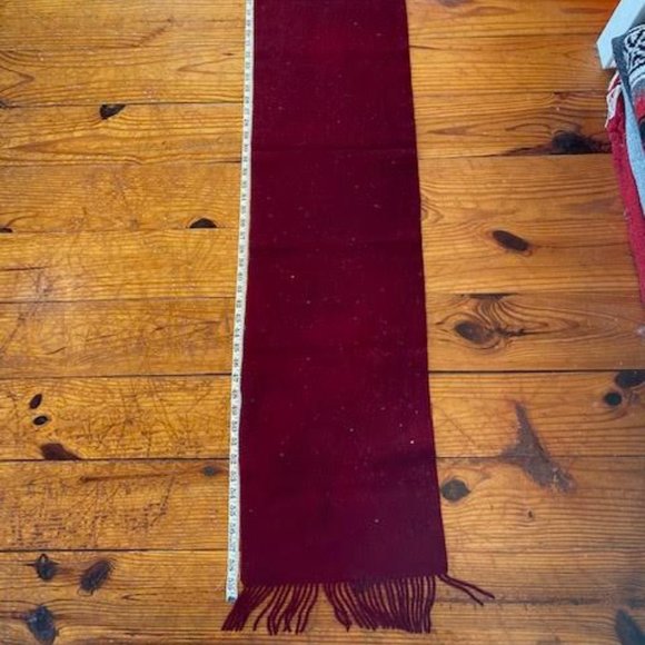 SALE! Hand Dyed Burgundy Cashmere Scarf - Picture 2 of 3
